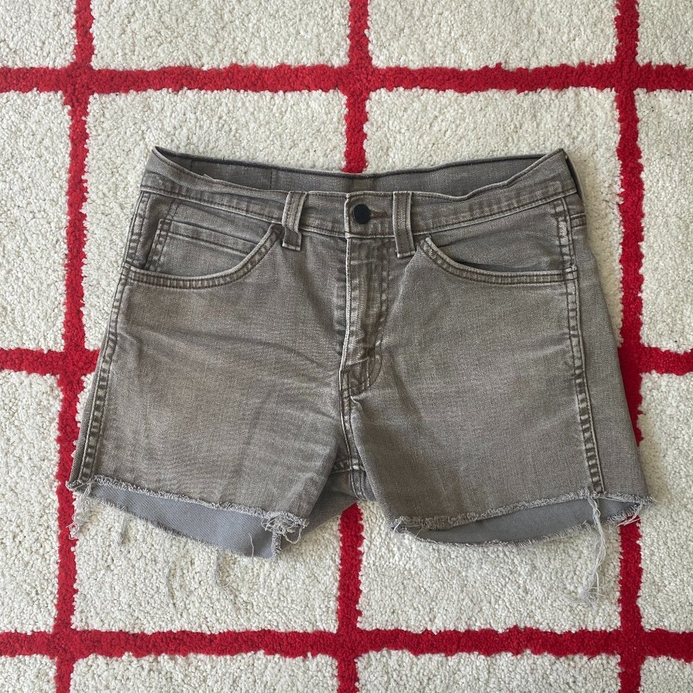 Levi's 511 Mini Distressed Grey Denim Jean Shorts